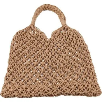 Kabelka Dámská plážová taška A2829 světle hnědá