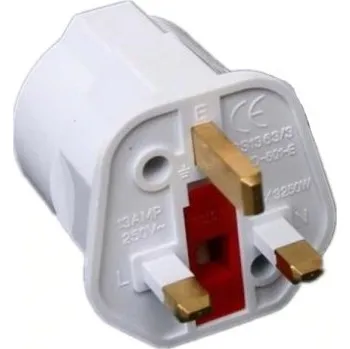 Elektrická zásuvka Cestovní redukce UK bílá
