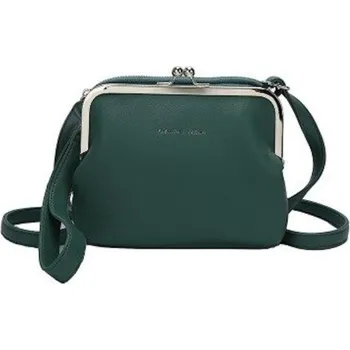 Kabelka Dámská kožená kabelka M811 tmavě zelená