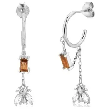 Náušnice Dámské náušnice s přívěskem G631 stříbrná 2