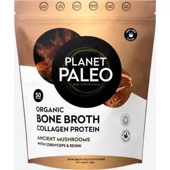 Protein Planet Paleo Organic Bone Broth Ancient Mushrooms Hovězí vývar a protein s houbami (Velikost: 450 g)