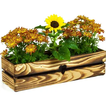 Truhlík Dřevěný truhlík SRDCE - Opalovaný