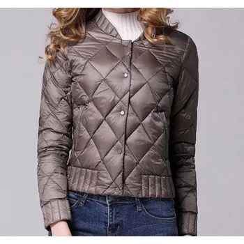 Dámská casual bunda Dámská prošívaná bunda se vzorem J2345 khaki L