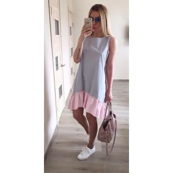 Dámské šaty Dámské plážové šaty bez rukávů J1141 šedá L