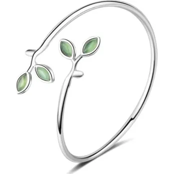 Náramek Dámský otevřený náramek s listy