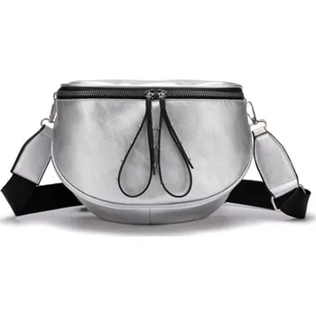 Kabelka Dámská crossbody kabelka M978 stříbrná