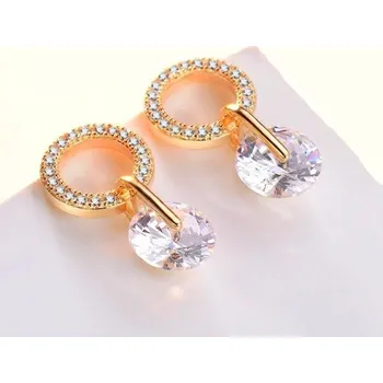 Náušnice Dámské visací náušnice G591 zlatá