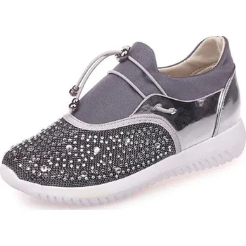 Dámská obuv Dámské slip on tenisky Maria s kamínky stříbrná 39