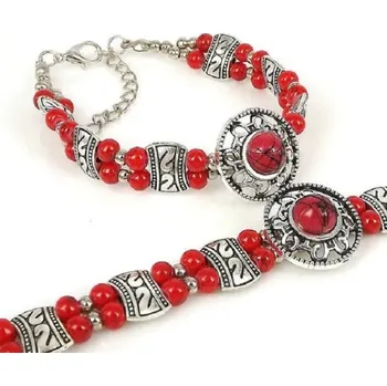 Náramek Dámský vintage náramek H259 červená