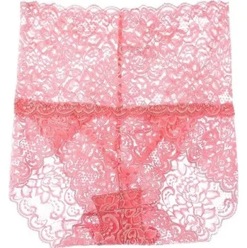 Kalhotky Dámské krajkové kalhotky do pasu A703 růžová L