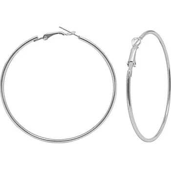 Náušnice Dámské kruhové náušnice G592 stříbrná 6 cm
