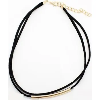 Náhrdelník Dámský dvojitý choker náhrdelník zlatá