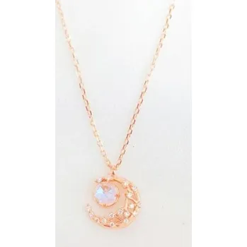 Náhrdelník Dámský náhrdelník s měsícem D327 starorůžová