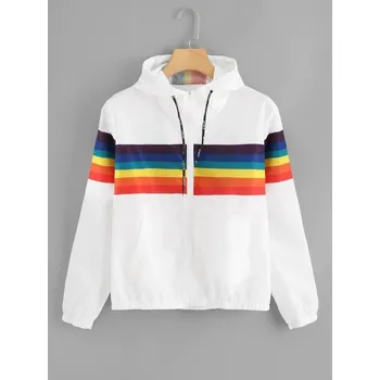 Dámská casual bunda Dámská jarní bunda s duhou P2366 S