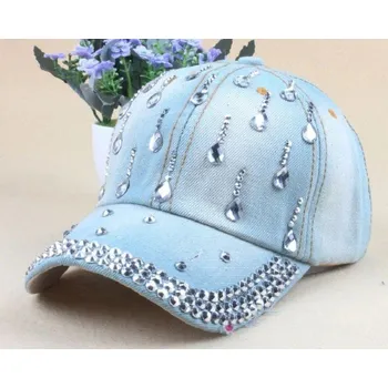 Kšiltovka Dámská džínová kšiltovka s kamínky 4
