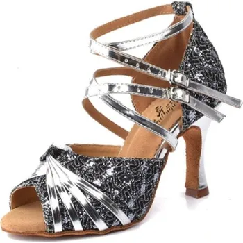 Dámské lodičky Dámské stříbrné taneční lodičky 43 6 cm