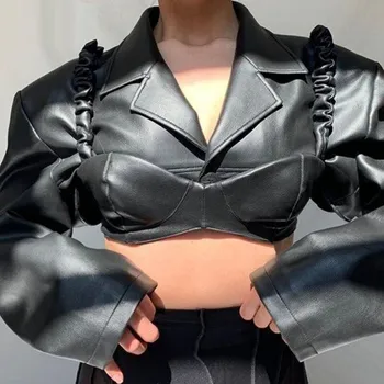 Dámská casual bunda Dámská kožená bunda P2325 S