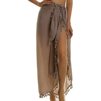 Dámská sukně Dámská zavinovací sukně P737 světle hnědá