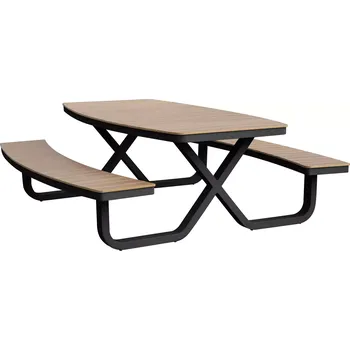 Zahradní sestava Zahradní piknikový set TROY černá/přírodní