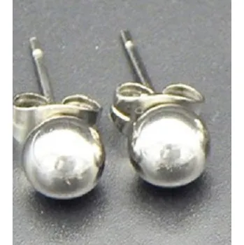 Náušnice Dámské peckové náušnice G599 stříbrná 6 mm