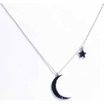 Náhrdelník Dámský náhrdelník s měsícem a hvězdou G580 stříbrná