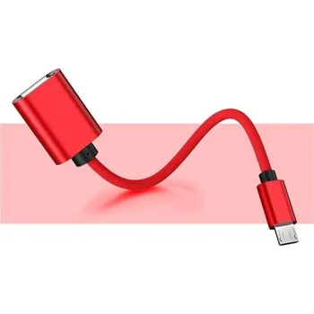 Redukce Adaptér Micro USB na USB K78 červená