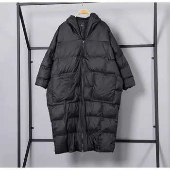 Dámská dlouhá zimní bunda černá Univerzální