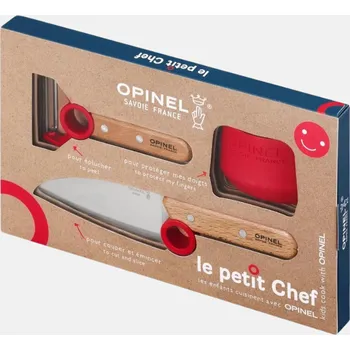 Kuchyňský nůž Opinel Le Petit Chef kuchařský set pro děti (Varianta: Červená)