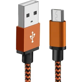 Datový kabel Datový kabel USB na Micro USB K566 oranžová 1 m