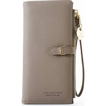 Peněženka Dámská peněženka s přezkou šedá