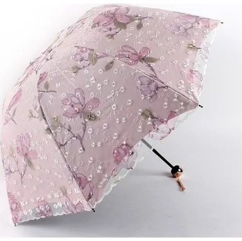 Deštník Dámský deštník s květinami T1414 1