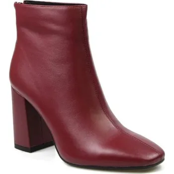 Dámské tenisky Dámské zimní kotníkové boty na podpatku vínová 37