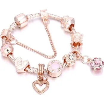 Náramek Dámský náramek s přívěsky H613 21 cm 13