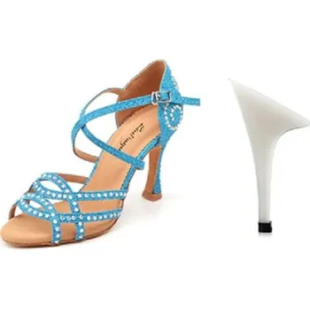 Dámské lodičky Dámské taneční střevíce A475 modrá 37 10 cm