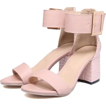 Dámské sandále Dámské sandály na podpatku A842 růžová 35