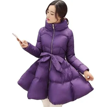 Dámská zimní bunda P2230 fialová L