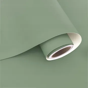 Tapeta Samolepící vinylová tapeta na stěnu a nábytek matně olivová 60 cm x 10 m