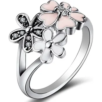 Šperk Dámský prstýnek s květinami D1371 6