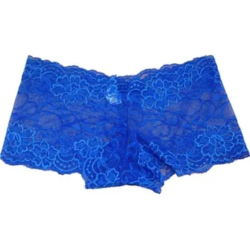 Kalhotky Dámské krajkové šortkové kalhotky tmavě modrá S