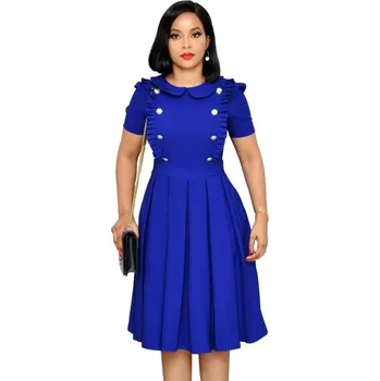 Dámské šaty Dámské skládané šaty modrá L