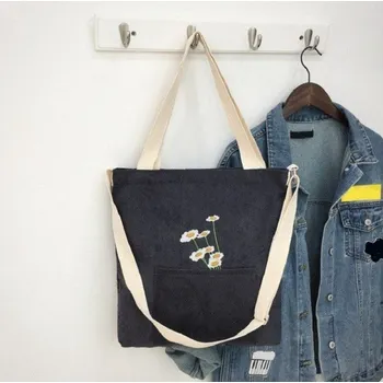 Kabelka Dámská plátěná taška M1131 tmavě šedá