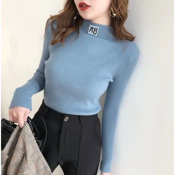 Dámský svetr Dámský rolák A2930 modrá