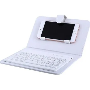 Klávesnice pro tablet Bezdrátová bluetooth klávesnice pro smartphone bílá