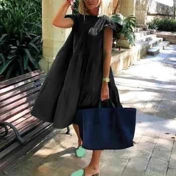 Dámské šaty Dámské letní šaty P966 černá S