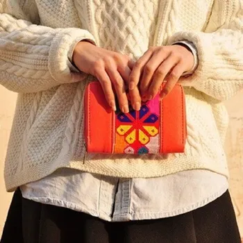 Peněženka Dámská etno peněženka M369 oranžová