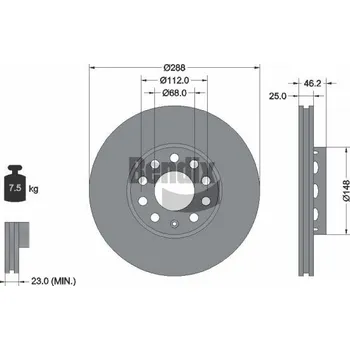 Brzdový kotouč Brzdový kotouč BENDIX Braking BDS1070HC