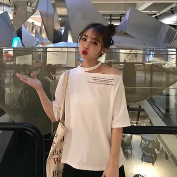 Dámské tričko Dámský top se spadlým ramenem bílá L