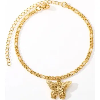 Náramek Dámský náramek s motýlem H638 stříbrná