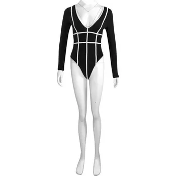 Body Dámské body s dlouhým rukávem B803 černá L