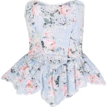 Dámská halenka Dámská blůza bez rukávů Lydia světle modrá M